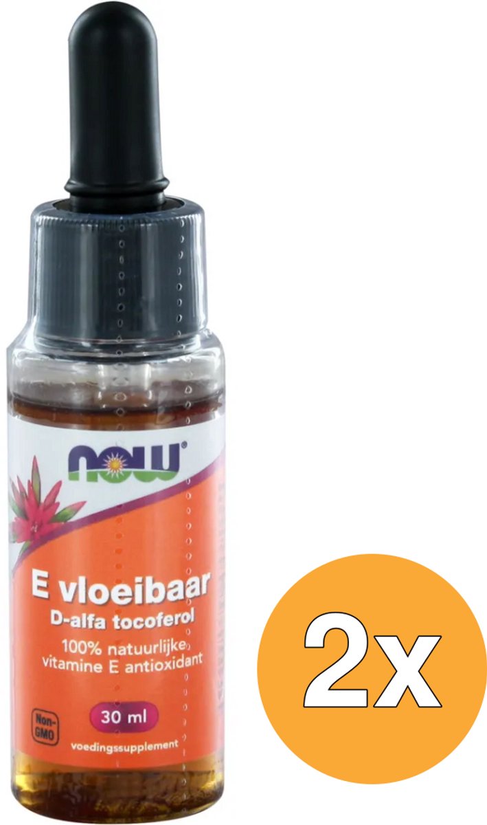 2x Now E-vloeibaar d-alfa tocoferol (30 ml)