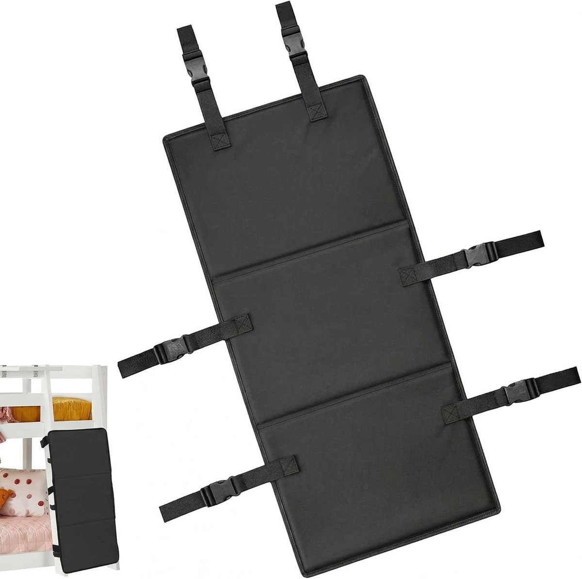Ladder afdekking - Stapelbed bescherming - Veiligheid thuis - Verstelbare gespen - 78 x 38 cm - Zwart
