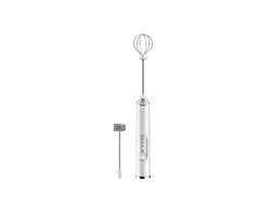 Elektrische Opschuimer - Handmixer Garde - Dranken Bereiden - USB Oplaadbaar - 24 cm - Wit