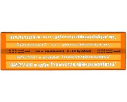 Tekstsjabloon - Lettermal - Tekenen en Schrijven - Fijne Vulling - 35 + 5 mm - Transparant