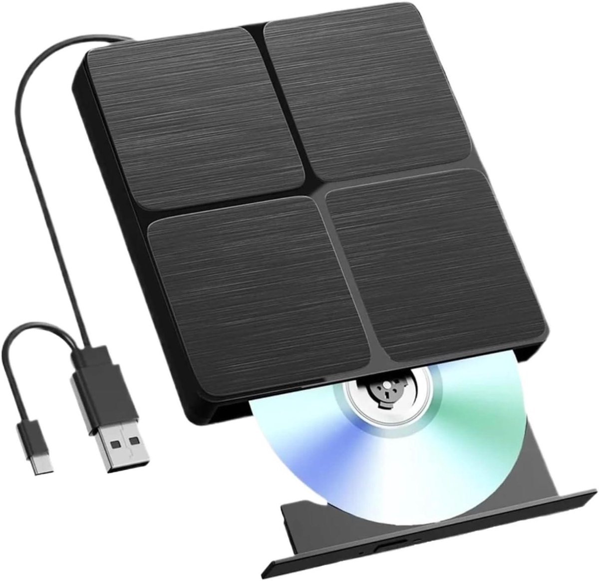 Externe Blu-ray Drive - CD DVD Speler - Films Kijken - USB 3.0 Type C - Draagbaar - Zwart