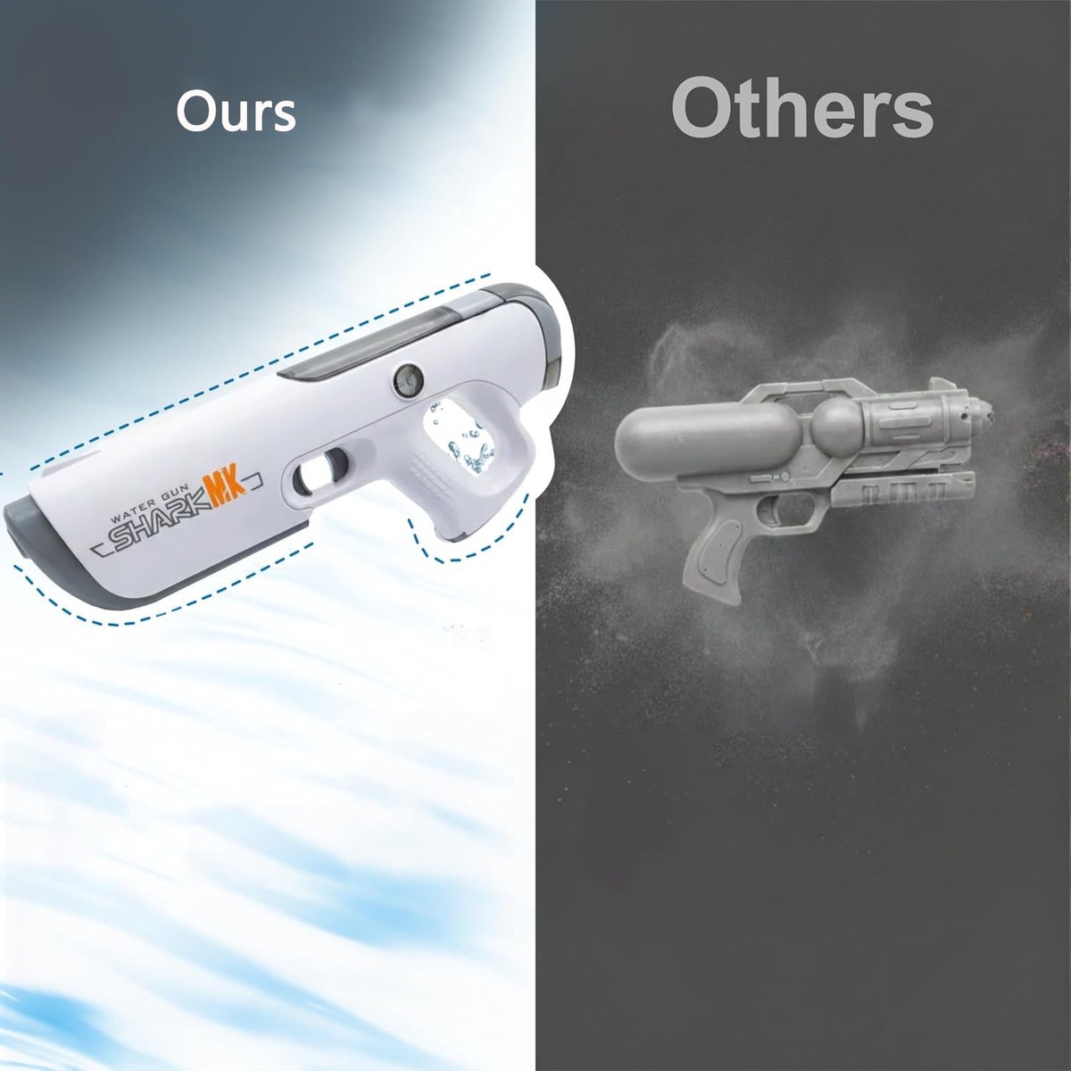 Elektrisch Waterpistool Voor Kinderen En Volwassenen - Automatische Waterherlading - Lichtgewicht Ontwerp Schieten Meer Dan 250 Ontploffingen Waterblaster Squirt Guns Tot 32 Ft Lange Afstand - Zomer Buiten Strandfeestspeelgoed — afbeelding 5