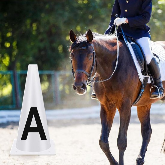 Dressuurkegels - Kegelset Trainingsapparatuur - Paardensport Training - Hoge Zichtbaarheid Markeringen - 8 Stuks - Niet Gespecificeerd — afbeelding 3