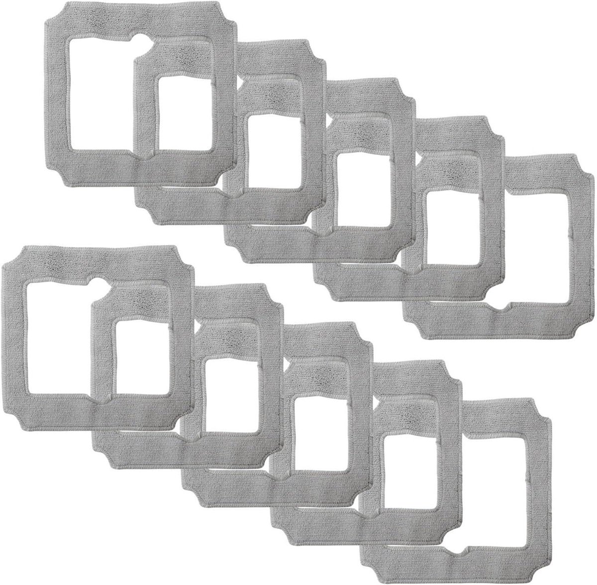 Dweil Pads - Vervangende Doeken - Ramen Schoonmaken - Flexibele Vezels - 10 Stuks - Grijs