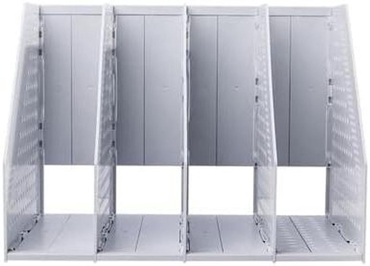 Bestandsrek - Opbergdoos - Bureau organiseren - Lichtgewicht ontwerp - 4 raster - Zwart