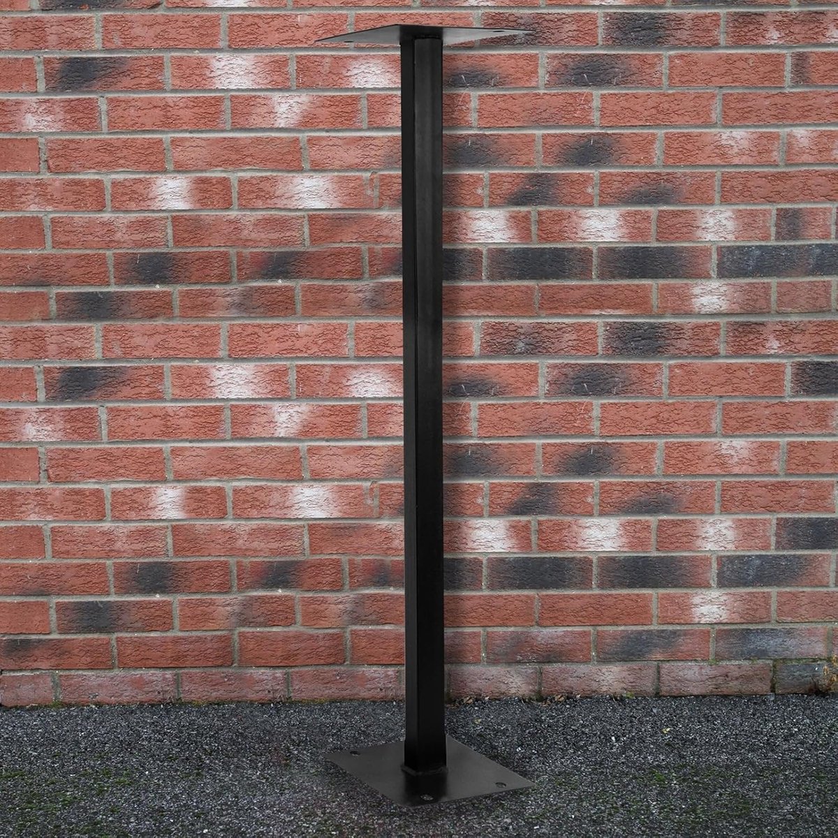 Brievenbus Paal - Brievenbus Standaard - Vrijstaande Montage - Waterbestendig IJzer - 105 cm Hoog - Zwart