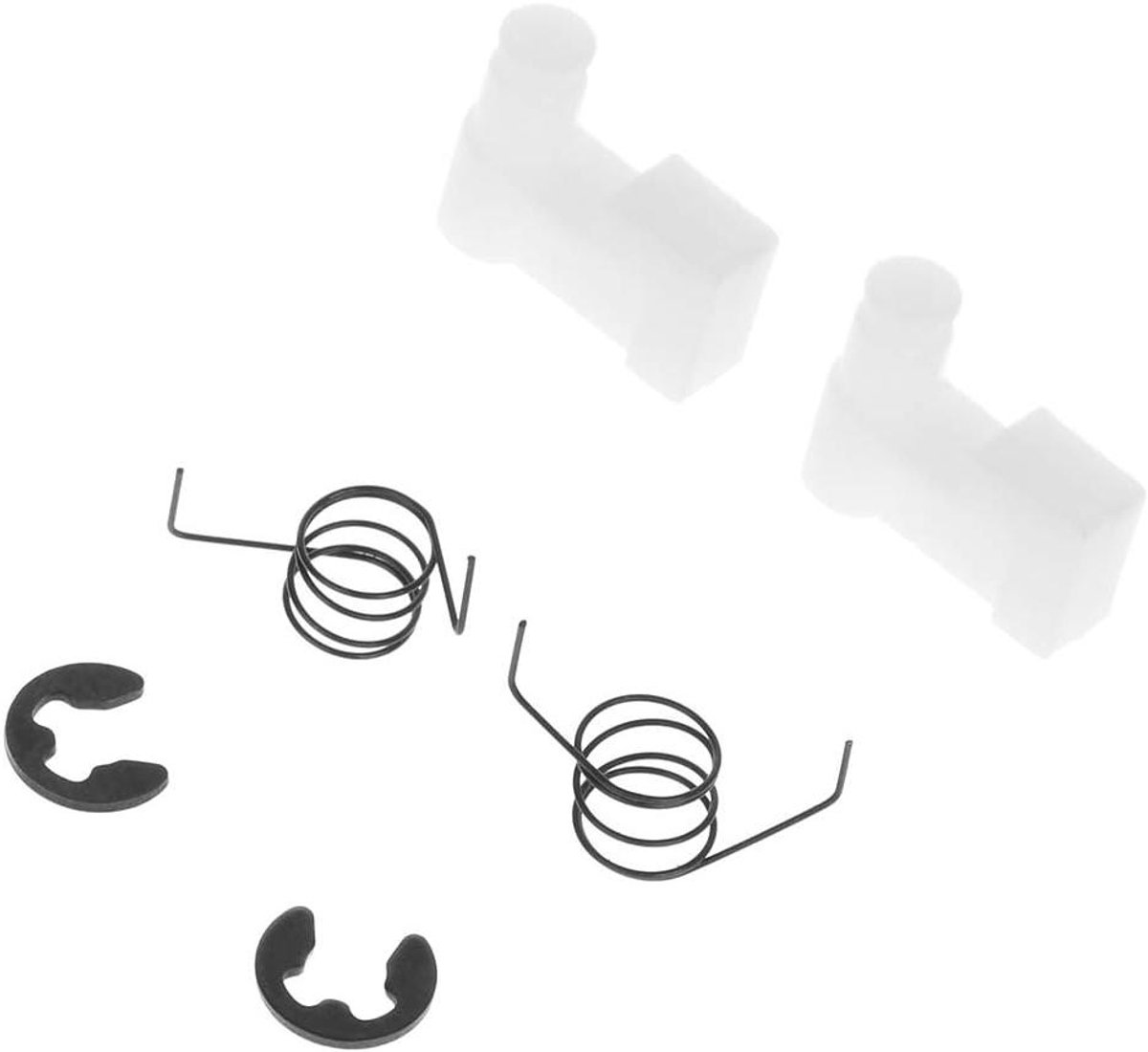 Vliegwiel Starter Set - Reparatieset Kettingzaag - Onderhoud Gereedschap - Veren Clip Onderdelen - 6 Delig - Zwart Wit