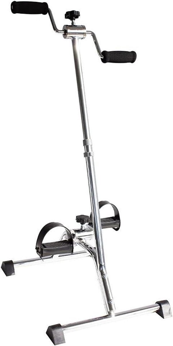 Trapas Armen Benen - Oefenfiets Pedalier - Revalideren Spieren - Instelbare Intensiteit - 4.11 kg - Chroomkleurig
