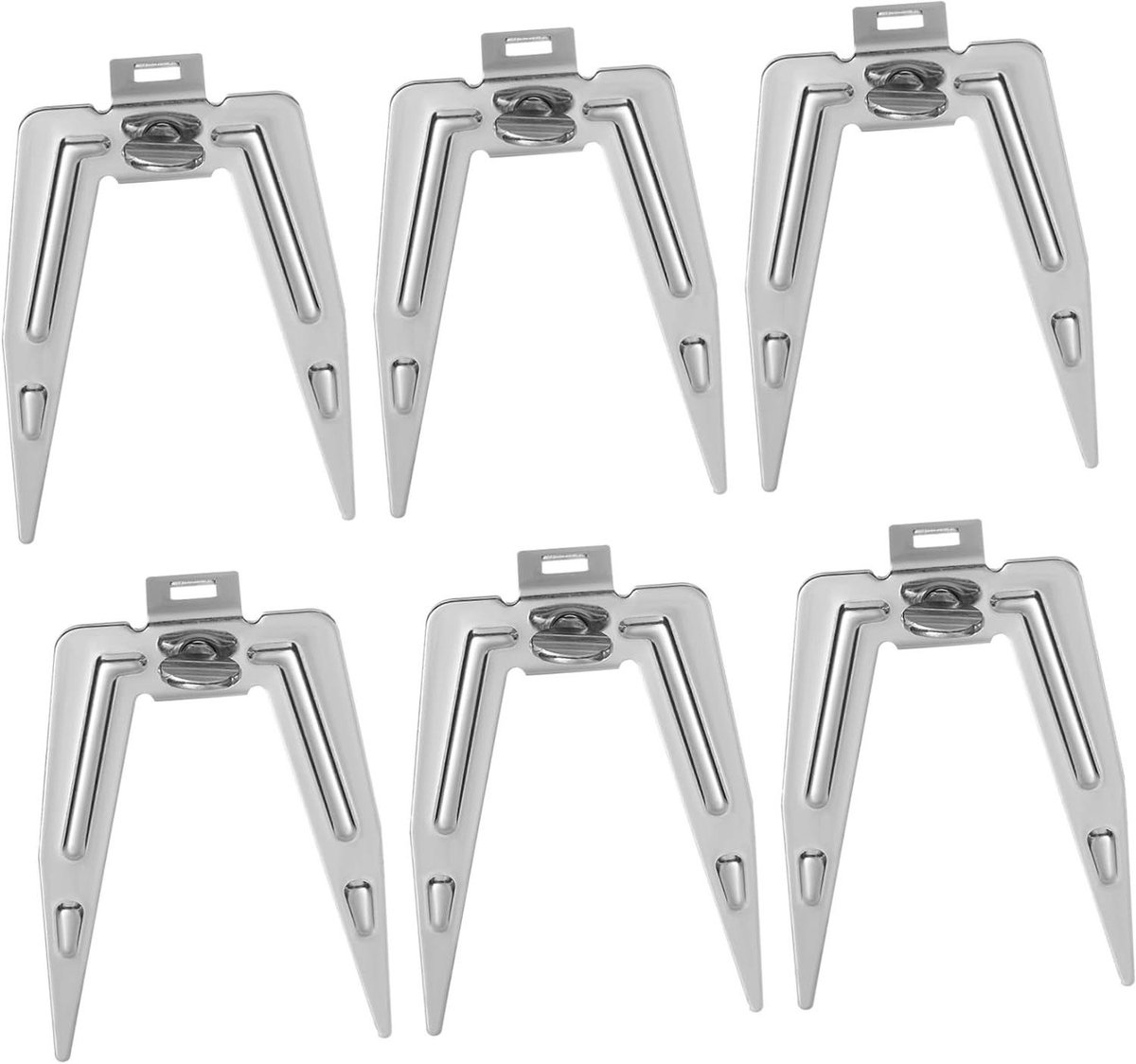 Vlees Vorken - Grill Accessoires - Kip Grillen - Roestvrij Staal - 6 Sets - Zilver