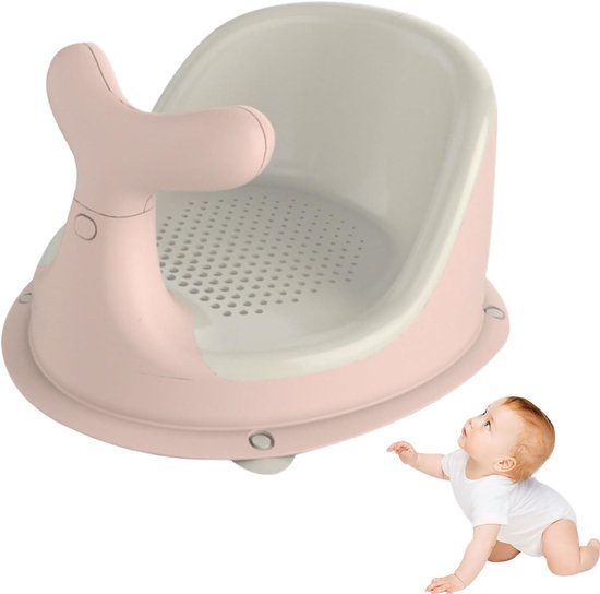Baby Bath Seat, Detachable Showers Chair, Non-Slip Toddler Bathing Support, Secure Sit-Up Chairs Infant, Easy Clean with Backrest, (0–24 Months, Blue), For Home Tub or Babies Shower Time — afbeelding 4
