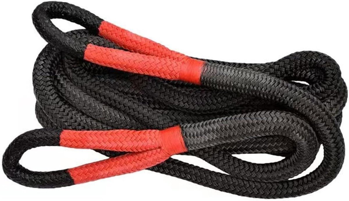 Sleepkabel Kinetisch - Herstel Touw - Voertuigen Berging - Elastisch Ontwerp - 29mm 6m - Zwart