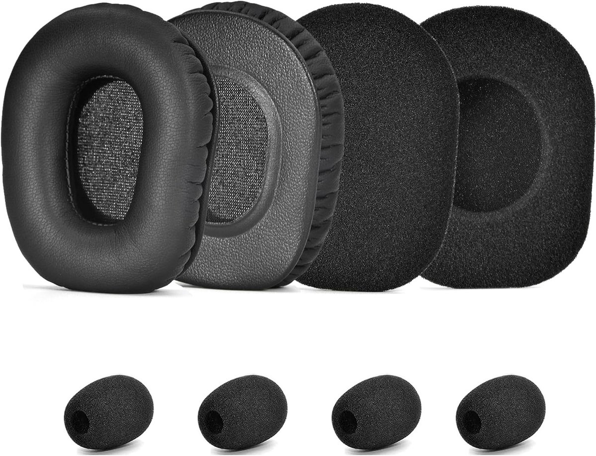 Zwarte Oorkussens voor Noise Cancelling Headsets, Geschikt voor VXI BlueParrott B350-XT en 203479, Comfortabele Vervangingen voor Hoofdtelefoons