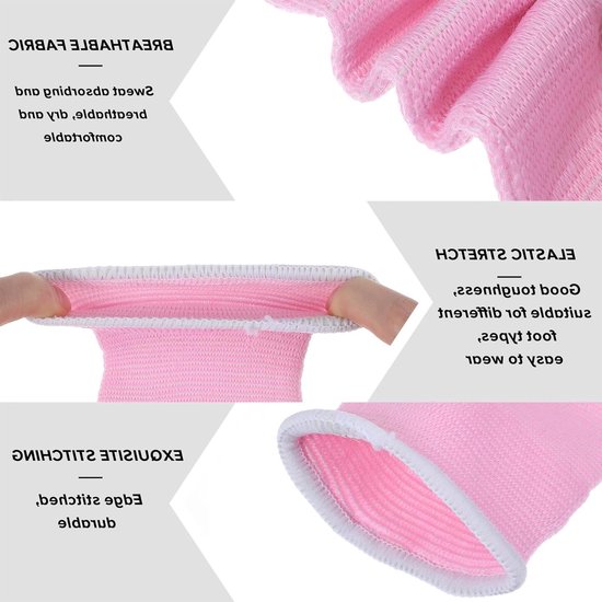 Ademende Enkelbandages voor Kinderen - Elastische Steun voor Verstuikte Enkels, Bescherming tijdens Sport en Dans, Hiel Sokken voor Meisjes 6-14 Jaar (Roze) — afbeelding 2