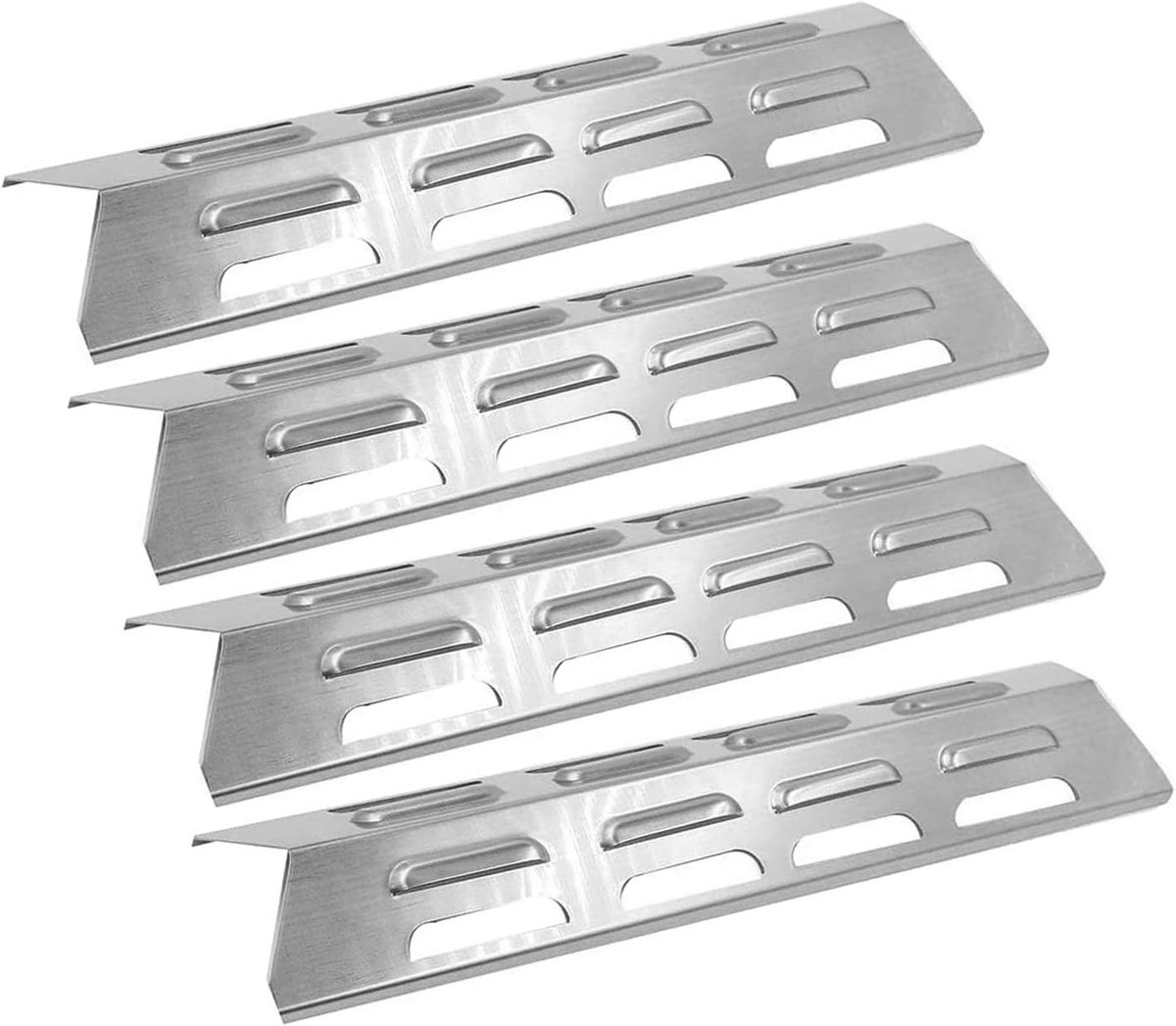 Vervangende RVS Warmteplaat voor Gasgrills - 4 Stuks - 41x10cm - Geschikt voor Diverse Modellen - Duurzaam en Efficiënt Verwarmen
