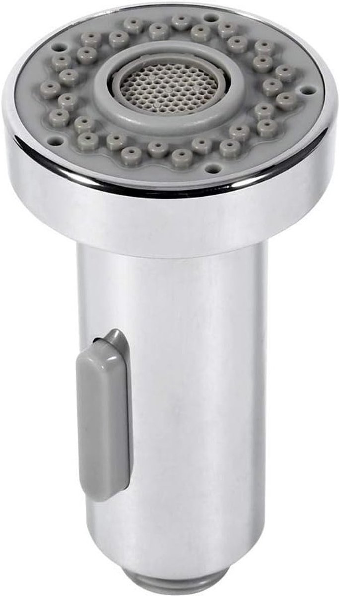Verwisselbare 1/2 Inch Keukenkraan Spraykop met 2 Spuitstanden, Chroom Afwerking voor Gemakkelijk Gebruik en Onderhoud
