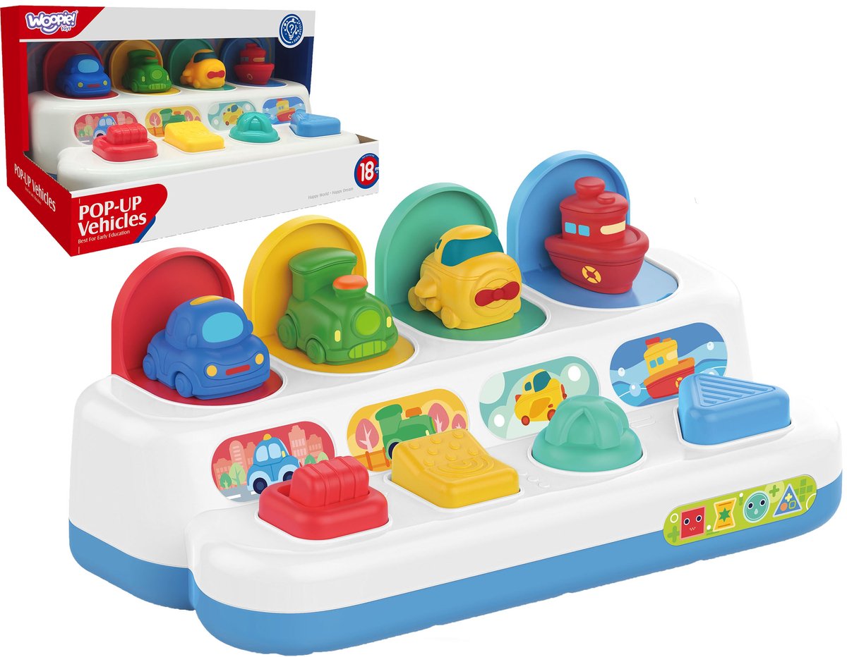 Woopie Baby Educatief speelgoed pop-upvoertuigen - UNI