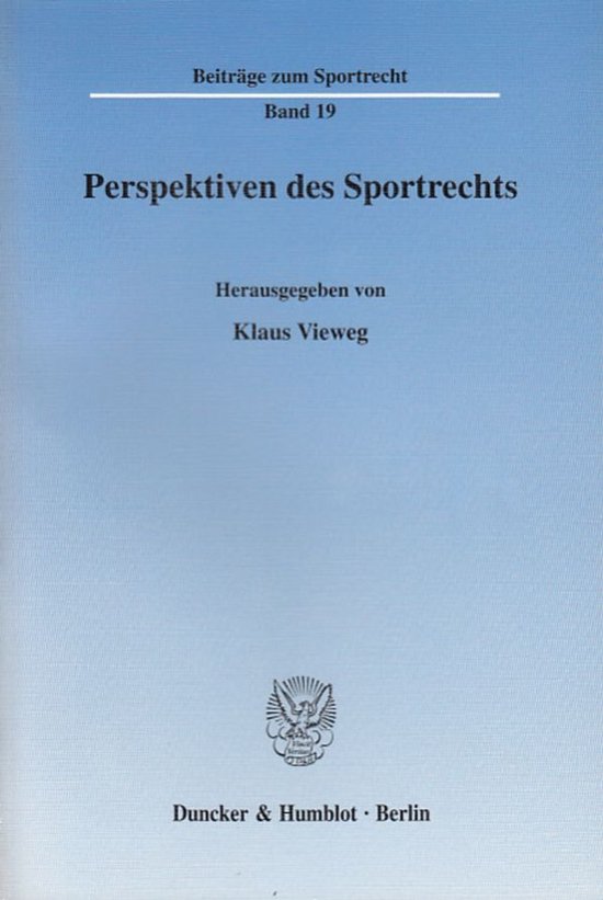 Perspektiven des Sportrechts - cover