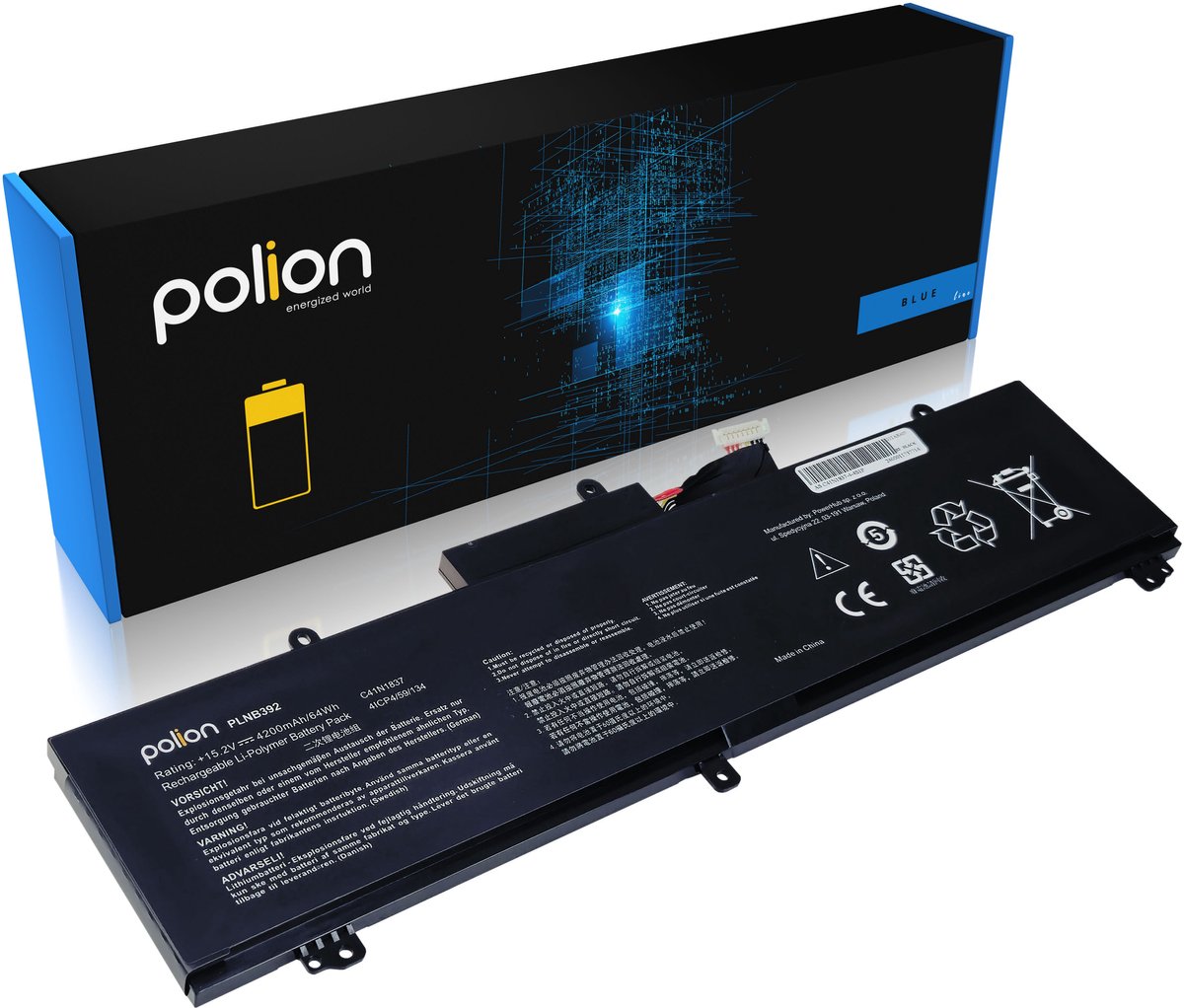 Polion C41N1837 Serie - Laptopbatterij - ASUS GU502G - 4200mAh - Li-Poly