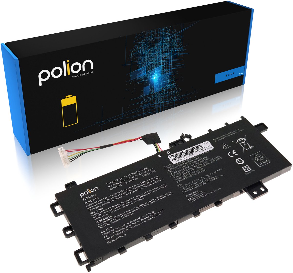 POLION - ASUS VivoBook V5000F Baterij - 4150mAh - Li-Poly - 2 cellen