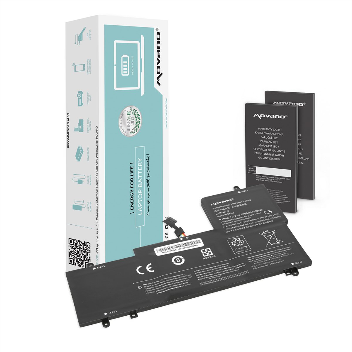 Movano Lenovo Yoga 710-14IKB - Batterij - Hoge Capaciteit - Veiligheid