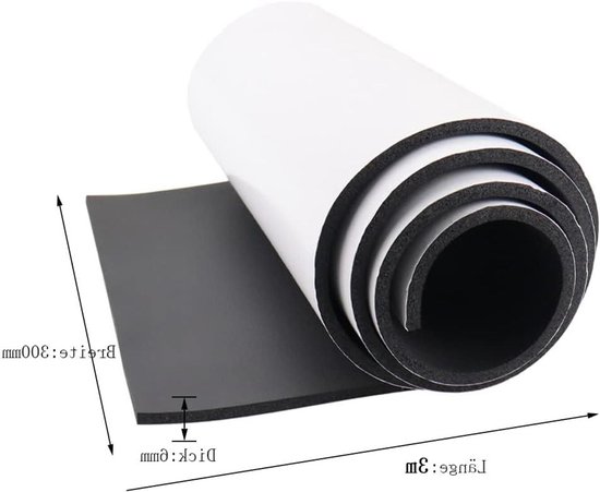 Zelfklevende Foam Rol - Neopreen Rubber, 300 mm x 6 mm x 3 m - Perfect voor DIY, Isolatie en Geluidsdemping — afbeelding 5