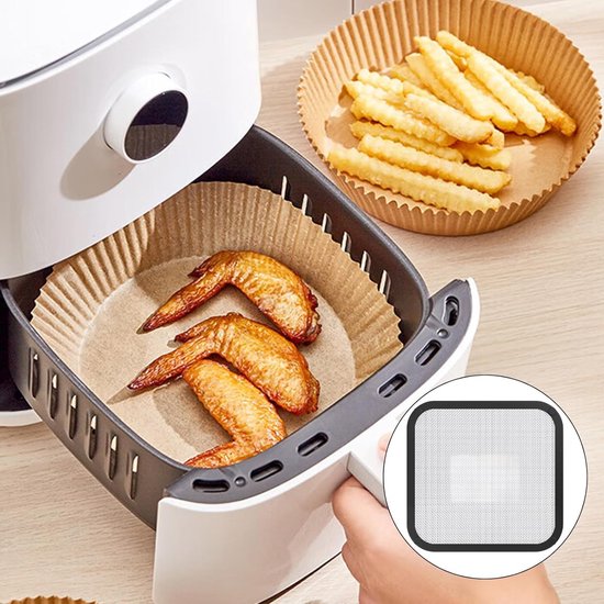 RVS Spatdeksel voor Airfryer, Magnetisch Spatdeksel voor Veilig Koken, Geschikt voor Diverse Modellen en Maten van Merkloos — afbeelding 4
