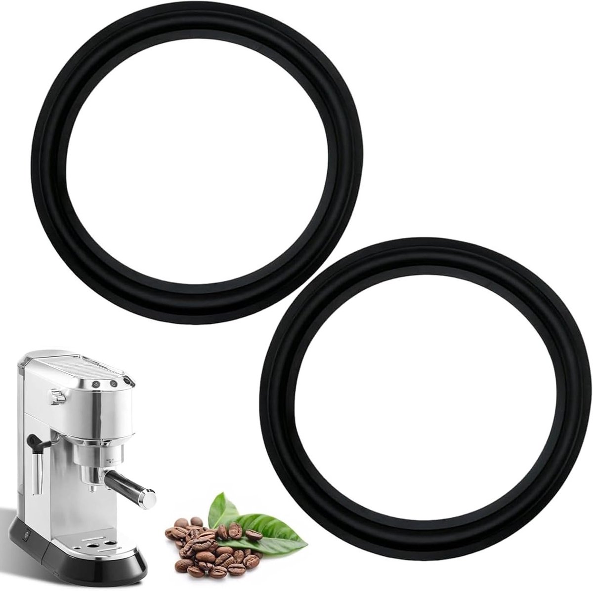 Set van 2 Sealing Ringen met een Diameter van 47 mm - Vervangingsonderdelen voor Koffiezetapparaten, O-Ring voor Filterdragers en Koffiekop Seal