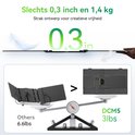 Ultra dunne, lichtgewicht draagbare monitor van 0,3 inch en 1,4 kg vergeleken met zwaardere concurrenten op een weegschaal.