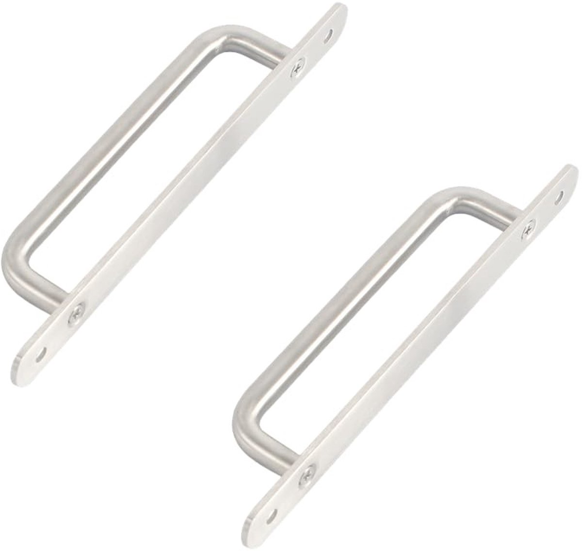 SPHProducts - Deurhendel Set van 2 - Sleufdeurhandvat - Eenvoudige installatie - Zilver - Handvat voor kast en deur - Geschikt voor binnen en buiten