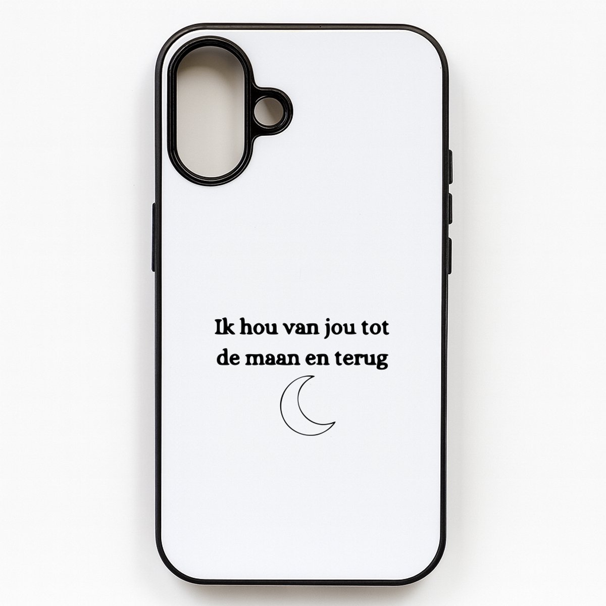 Hacebo® - Ik hou van jou tot de maan en terug telefoonhoesje - Quotes - Familie vrienden - telefoonhoesjes - Cadeau - hoesje geschikt voor iPhone 16