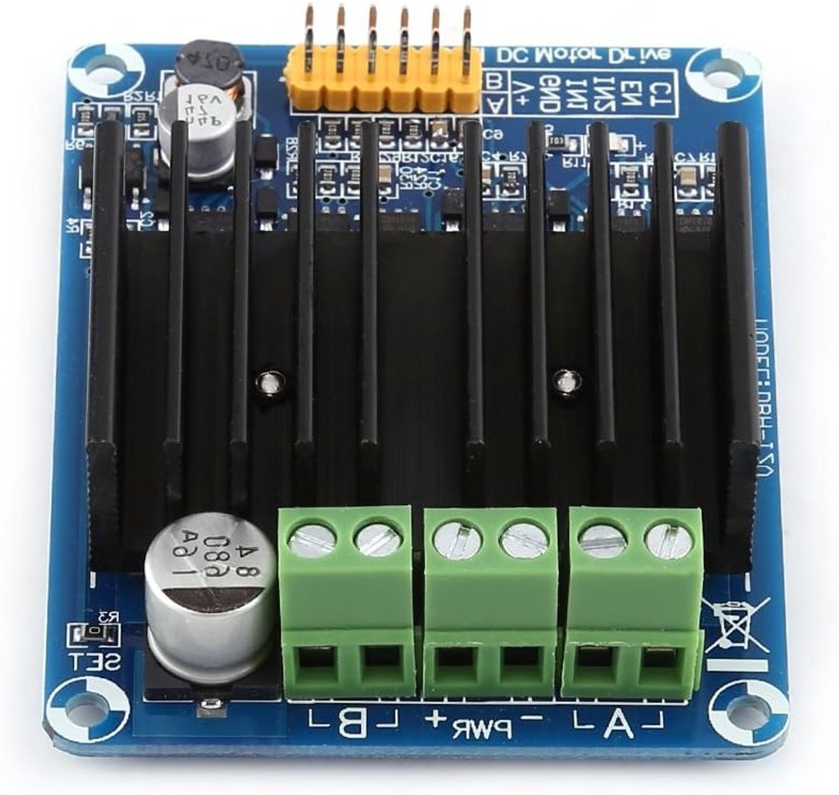 Dual-Channel H-Brug Motor Driver Module DC 5-12V 30A PWM Snelheidsregeling