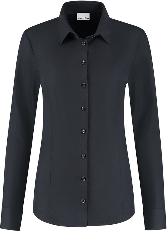 Ledub dames blouse Rosalie - popeline - zwart