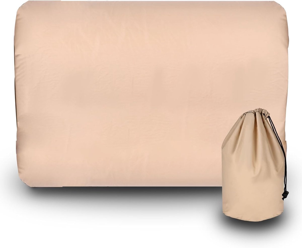 Opblaasbaar Kussen - Reiskussen - Kampeer Kussen Opblaasbaar - Kampeerkussen - Lichtgewicht En Snel Opblaasbaar - Kussen - Geschikt voor buiten - Lichtgewicht en draagbaar - Beige - 1 Stuk - van Imperatoris