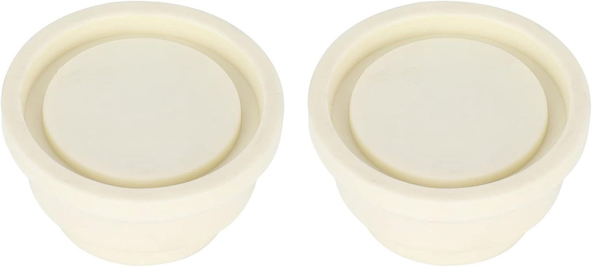 Allecto - Zwembad Ladder Stootkussens - Veiligheid - Rubber - Bescherming - Accessoire - Zwembadtrap - Plug - Grijs - 2 Stuks