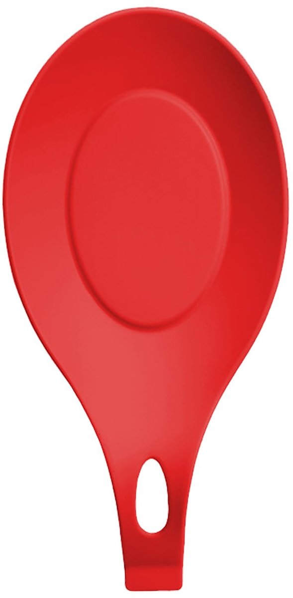 Lepelsteun - Keukenhouder - Koken - Hittebestendig - 20 x 10 cm - Rood