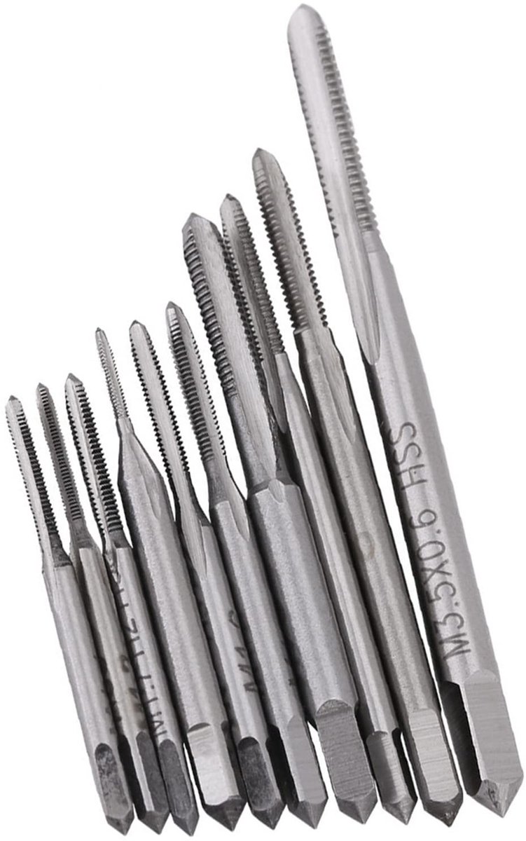 Allecto - Handtap Set - Draad Tappen - Hoogwaardige Slijtvaste Materialen - 10 Stuks - Voor M1 tot M3 - Voor Professioneel Gebruik - Compact Formaat