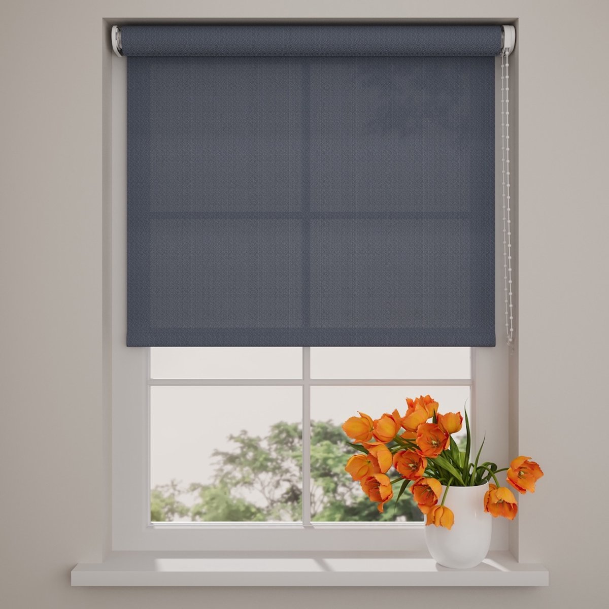 DTCH Rolgordijn Easy Fiber - Lichtdoorlatend - Blue - 110 x 190 Blauw