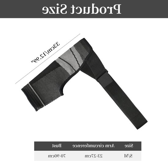 Verstelbare Schouderband voor Ondersteuning van de Rotator Cuff, Unisex Zwarte Compressiekous voor Blessurepreventie en Pijnverlichting tijdens Sportactiviteiten, Geschikt voor Links/Rechts — afbeelding 5