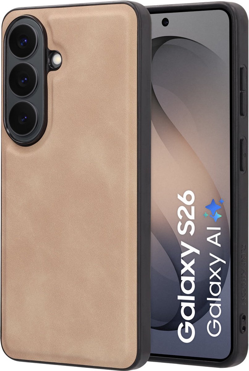 Mobiparts Classic Backcover geschikt voor Samsung Galaxy S26 Moonstone - Beige - MagSafe