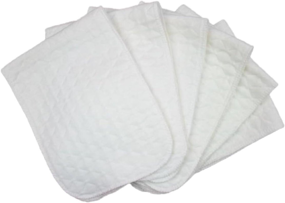 Katoenen Luiers - Wasbare Luiers - Baby Verzorging - Ademend Drie Laags - 10 Stuks - Wit