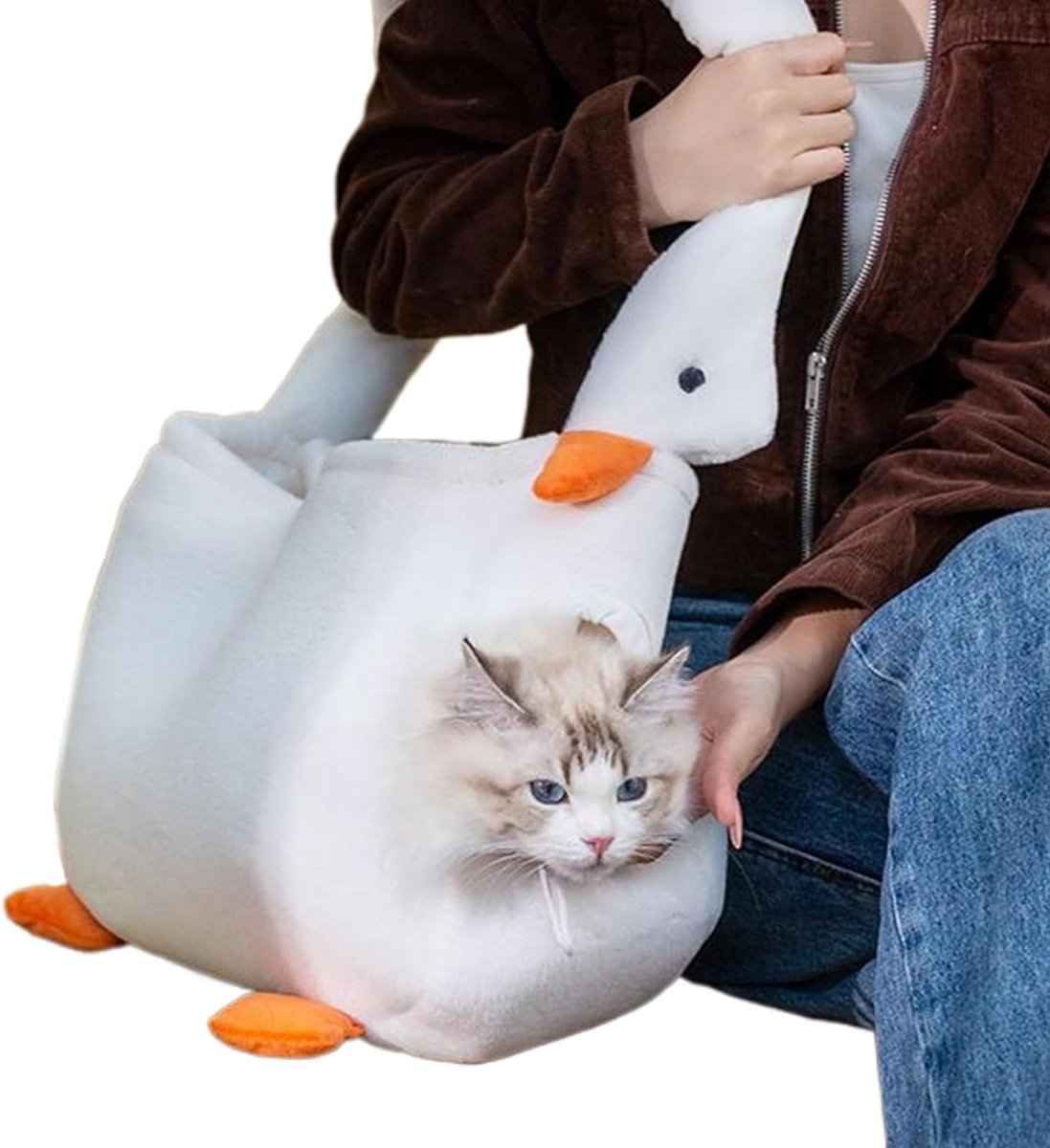 Reistas voor Huisdieren - Draagtas Kat Hond - Comfortabel Reizen - Veilige Anti-Vlucht - 30x26x4 cm - Grijs