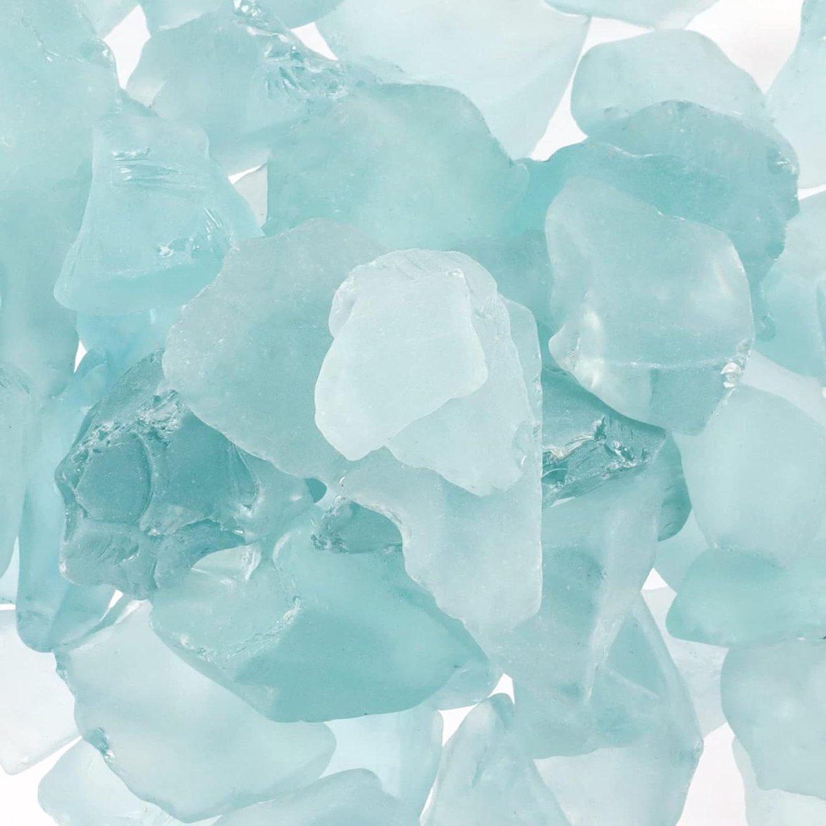 Gemalen Zeeglas - Glasdecoratie Vulling - Vaas Vullen - Geen Scherpe Randen - 5 pond - Turquoise