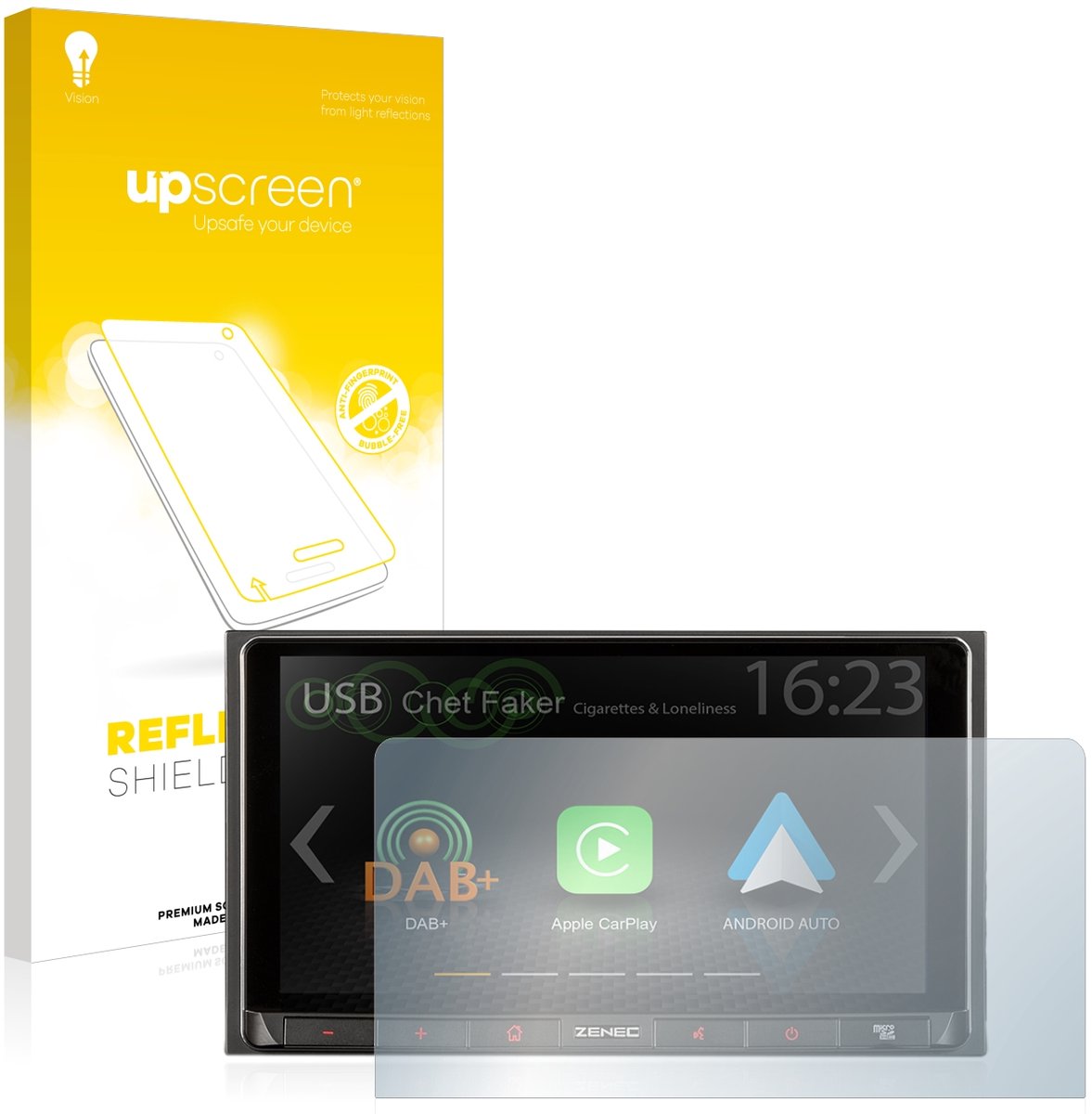 upscreen - Screenprotector voor Zenec Z-N528 - Folie Beschermfolie anti glare matte