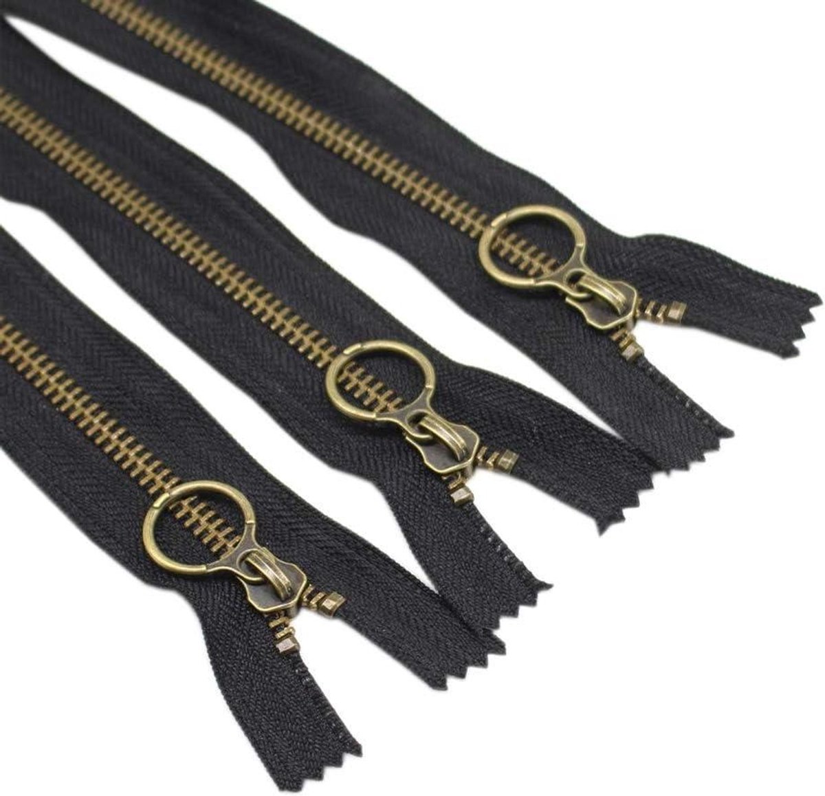 Ritssluitingen Metaal - Ritsen Set - Tassen Naaien - Niet Scheidbaar - 28 cm - Zwart
