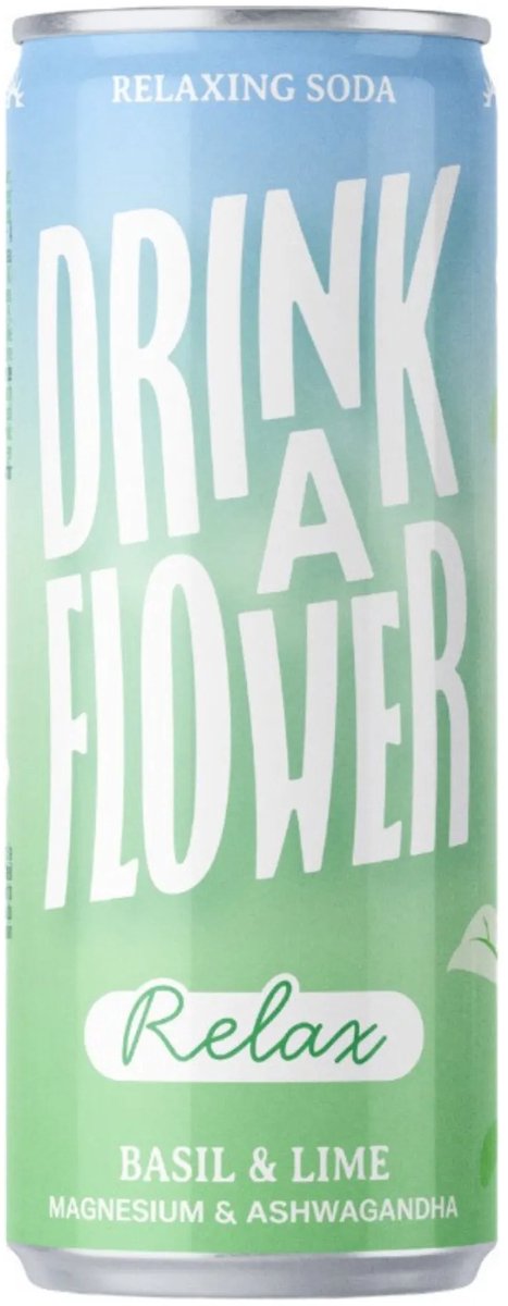 Drink A Flower Relax Basil & Lime blik - 12x 25cl
