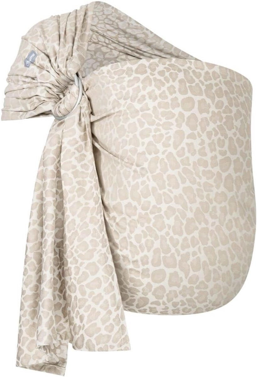 Ring Sling Draagdoek - Babydraagdoek Draagband - Baby Dragen - Diagonaal Elastisch - Vanaf Geboorte - Denim Zwart – foto 6