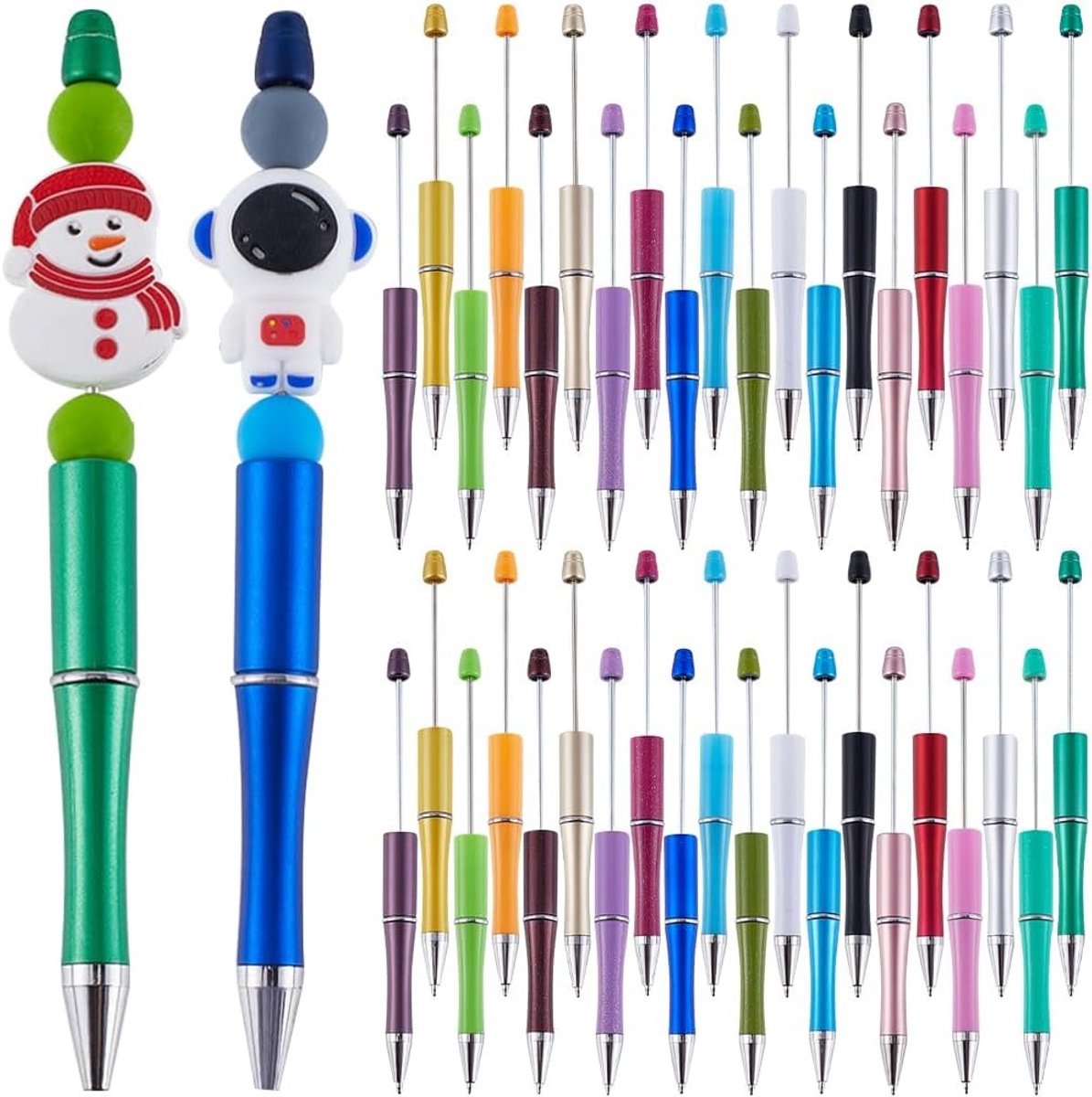 20 Stuks Kralen Balpen Set - Kleurrijke Creatieve Retractable Kralenpennen voor DIY Decoraties, School en Kantoor Benodigdheden