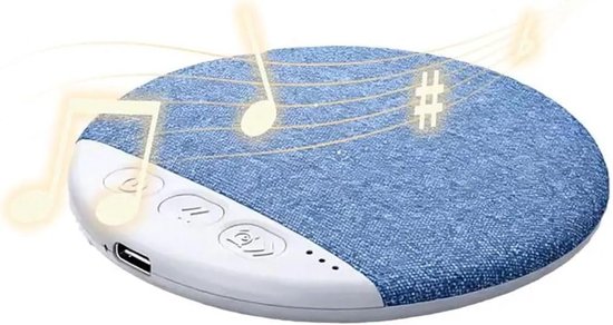 Ultradunne Bluetooth kussenspeaker draadloos met witte ruis, timer, beengeleiding, stereo geluid voor slapen