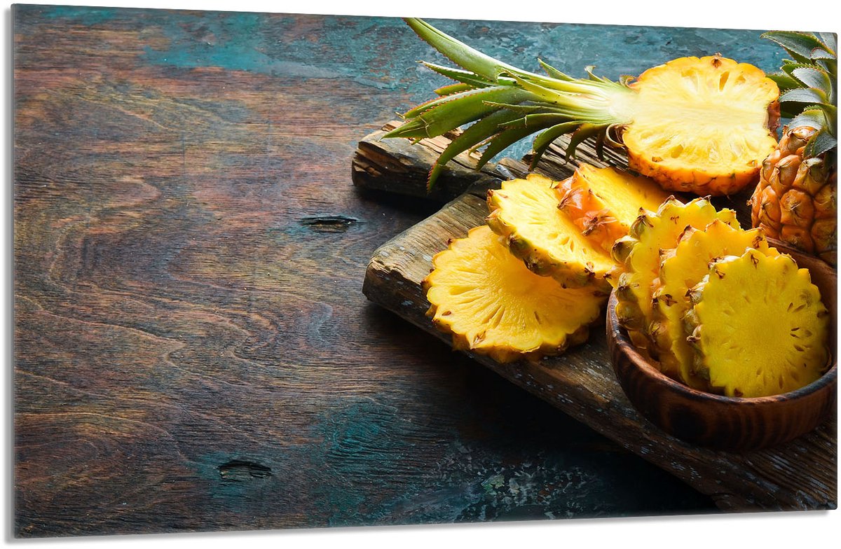 TMK ArtDeko Ananas Serie - Glazen Beschermplaat - 80x52 cm - Meerdere Toepassingen