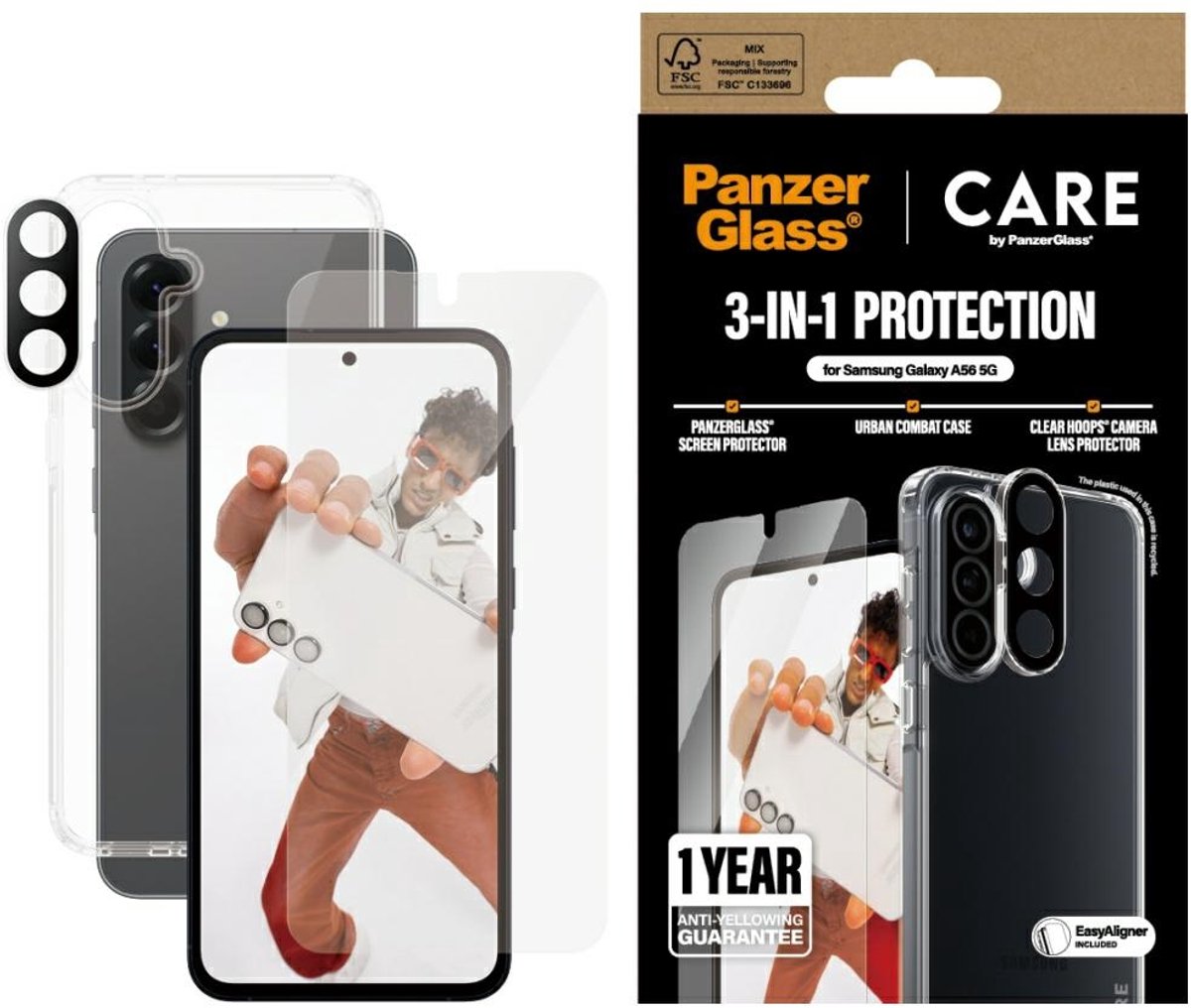 PanzerGlass Galaxy A56 5G - Beschermingset - 3-in-1 - Transparant - Compatibel